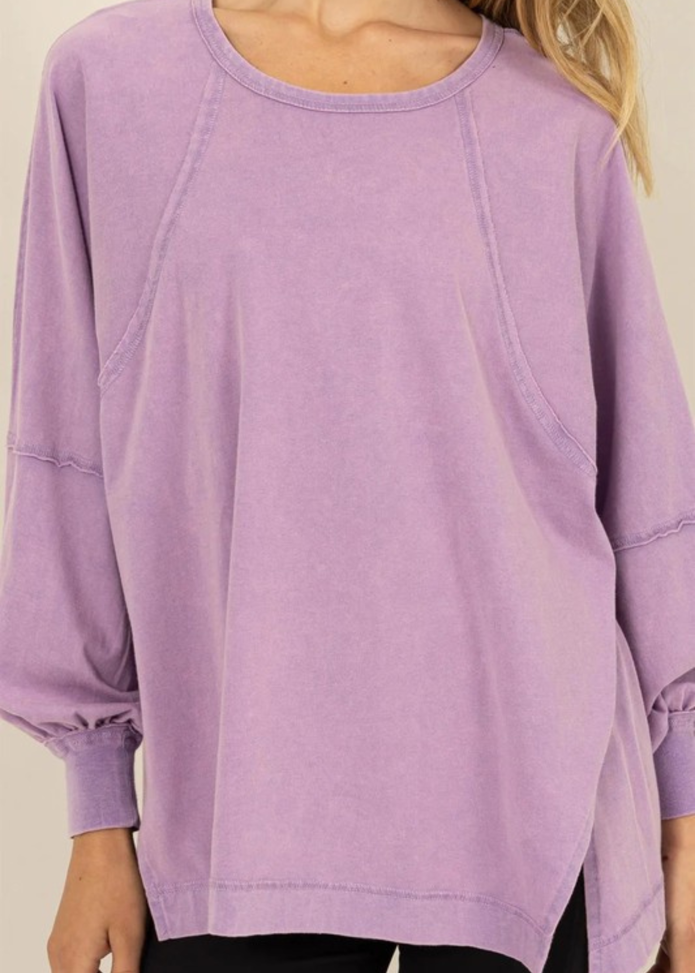 CASUAL CLARISSA TOP- LAVENDER