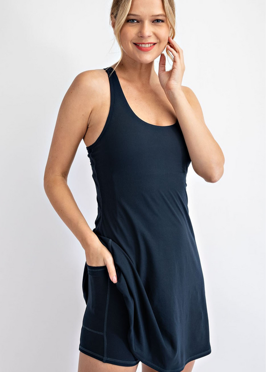 HANNA YOGA ROMPER-BLACK