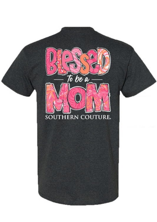 BLESSED TO BE A MOM-DARK HEATHER