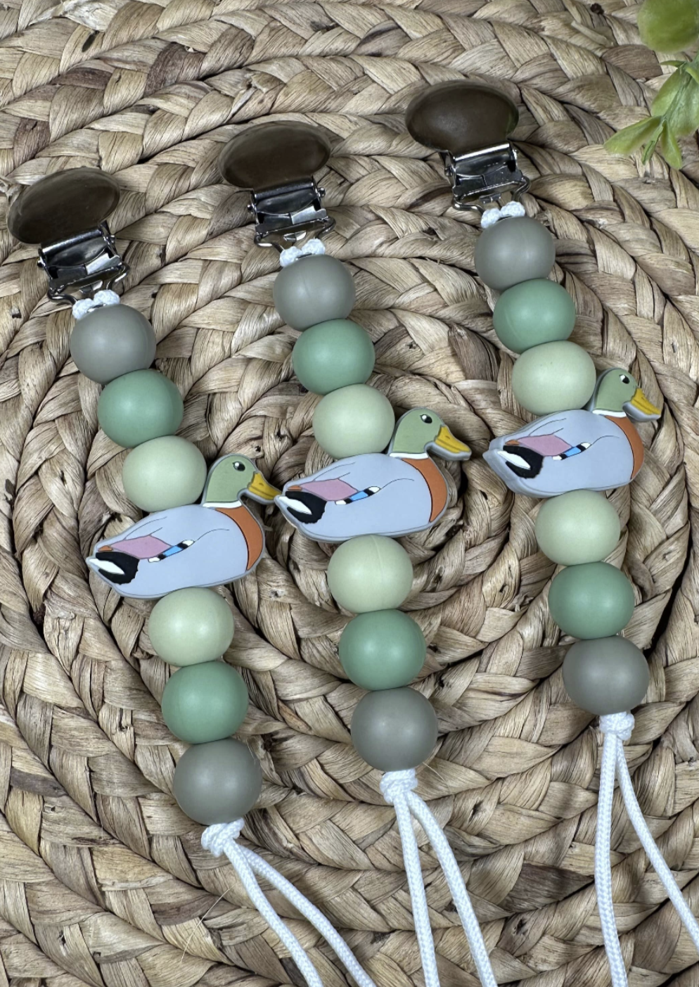 Mallard Duck Pacifier Clip