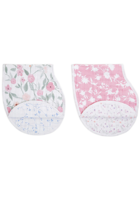 2 PACK BURPY BIBS-MA FLEUR