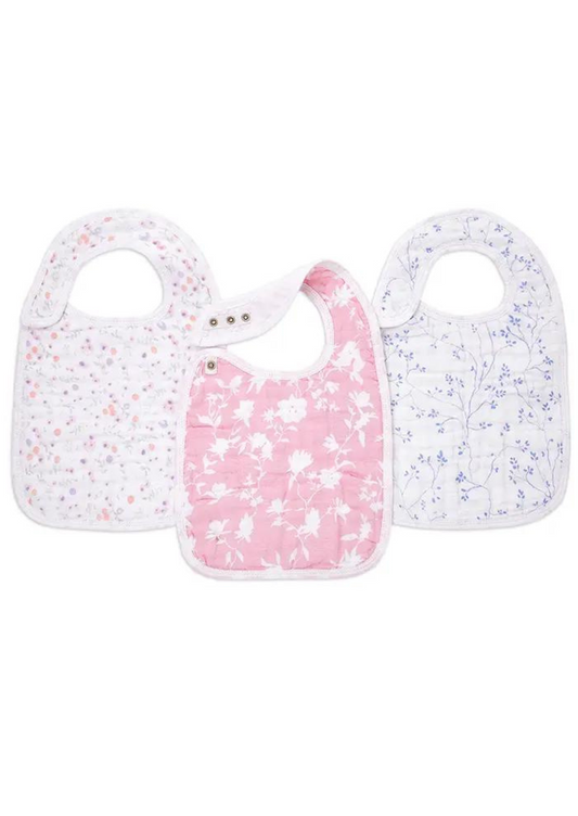 3 PACK SNAP BIBS-MA FLEUR