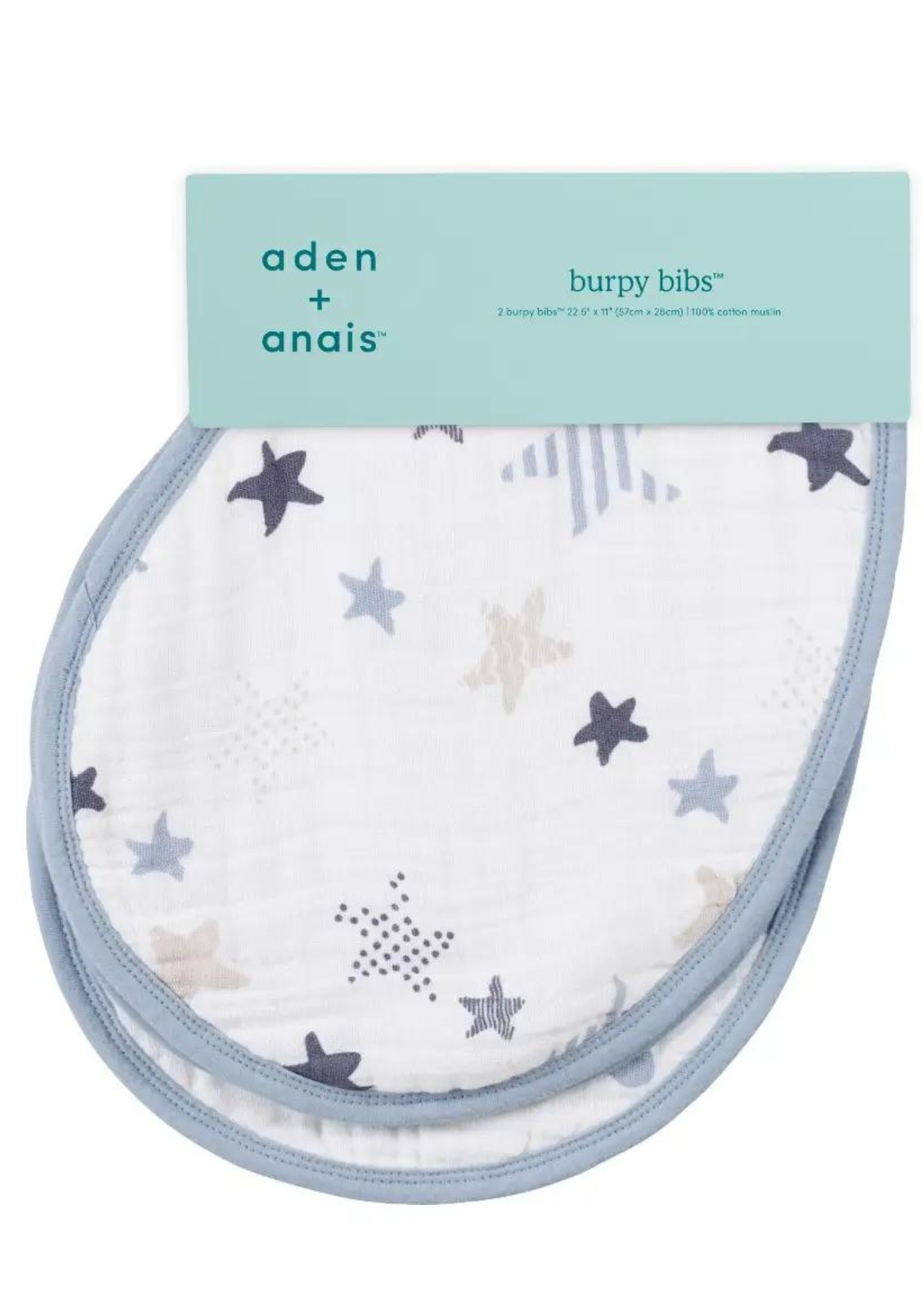 2 PACK BURPY BIBS-ROCK STAR