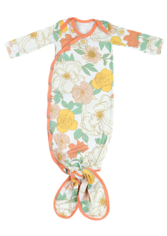 KNOTTED GOWN-ROSE