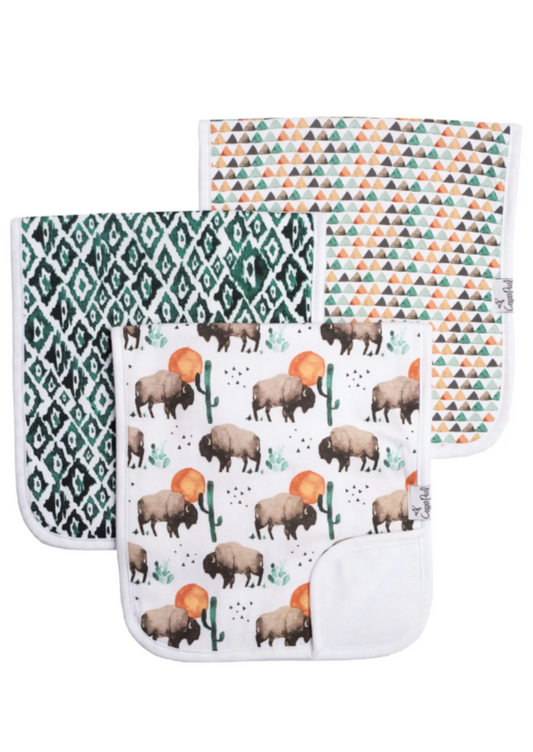 BURP CLOTH SET-BISON