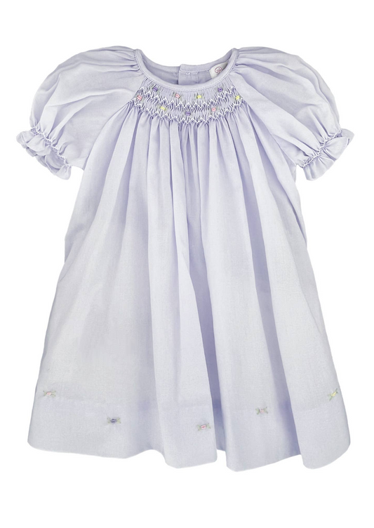 Daygown with Raglan Sleeves and Embroidered Hem