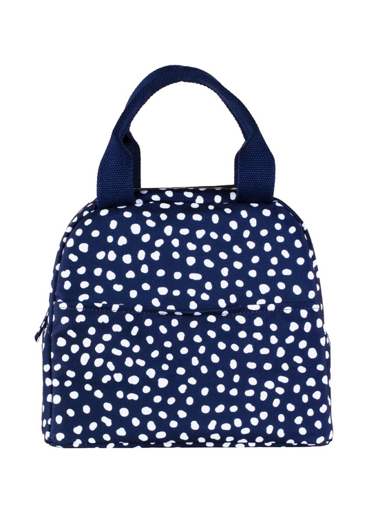 LUNCH BAG-NAVY DOT