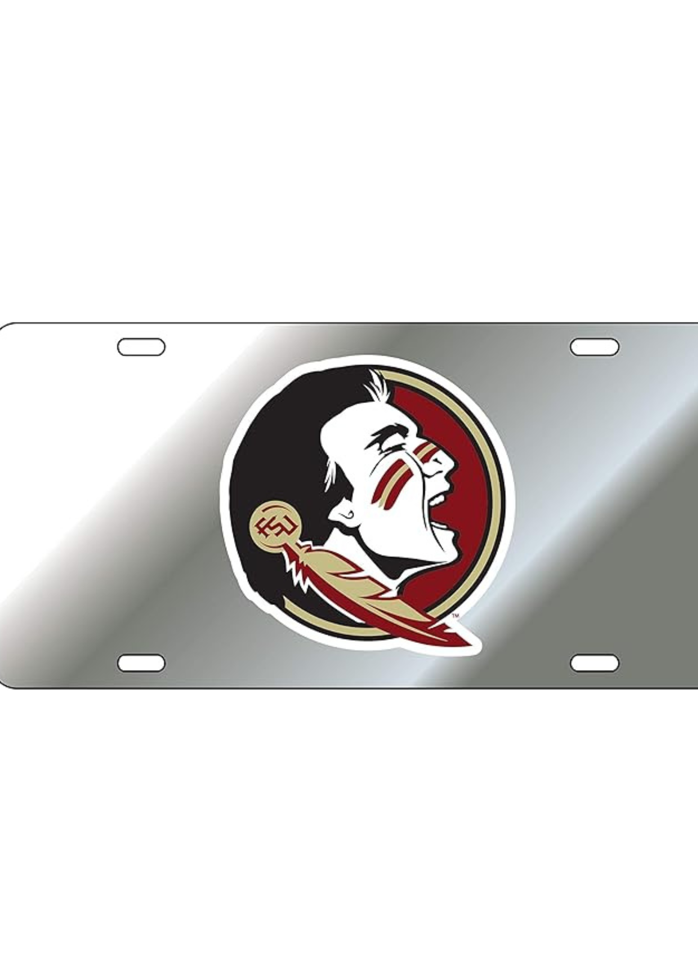 SEMINOLE HEAD TAG-SIL/REF