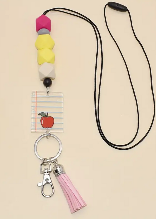 PENCIL BEADED KEYCHAIN