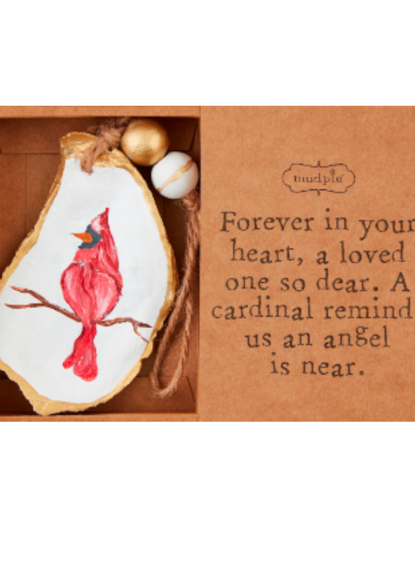 CARDINAL OYSTER ORNAMENT