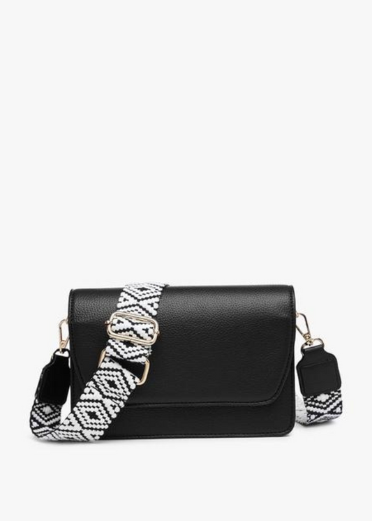 NOAH FLAPOVER CROSSBODY-BLACK