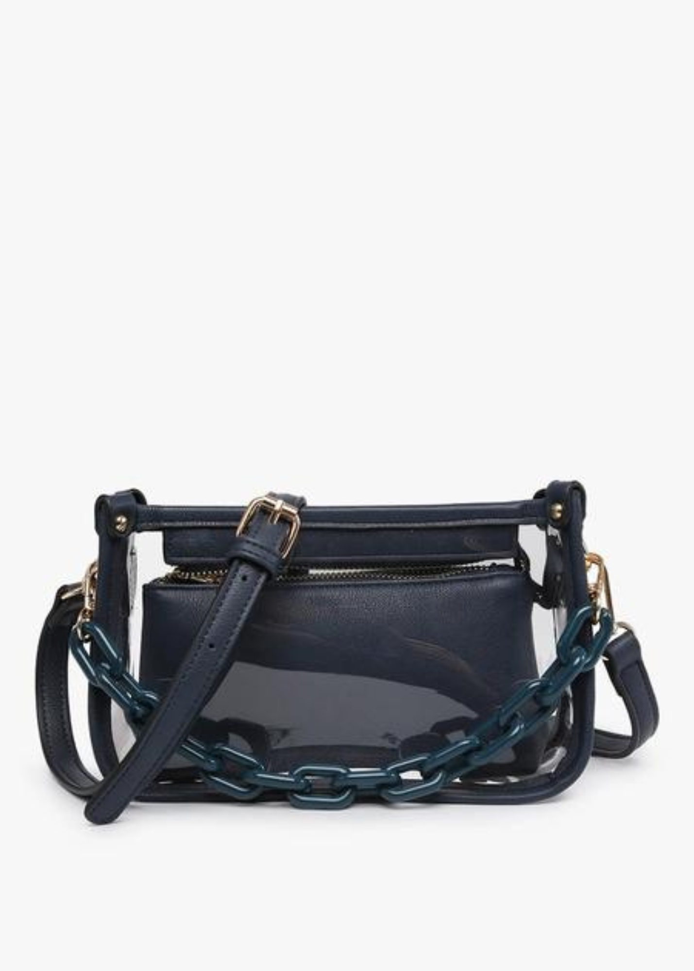 JESSICA CLEAR CROSSBODY-NAVY