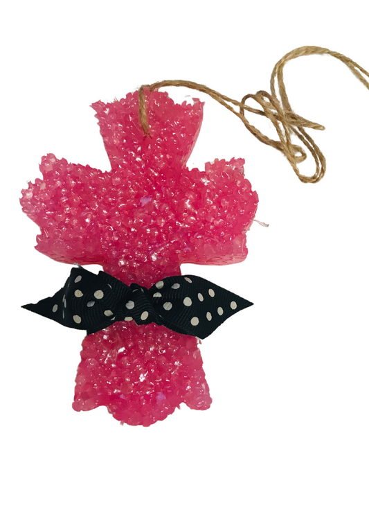 FANCY CROSS WITH RIBBON-DIVA IN PINK