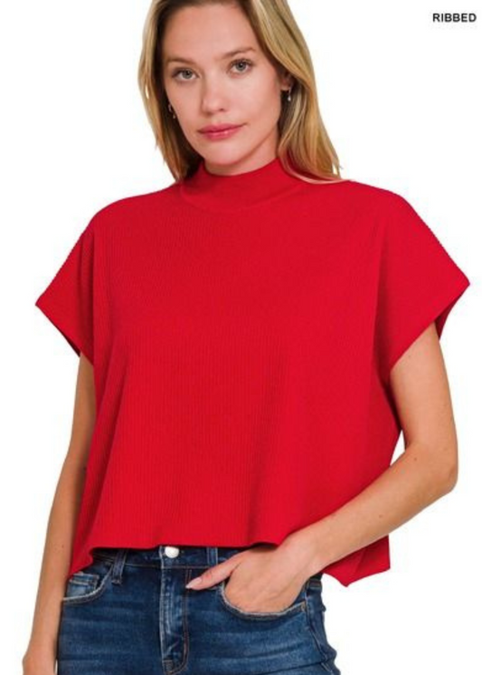 SELENE BOXY SWEATER : RUBY