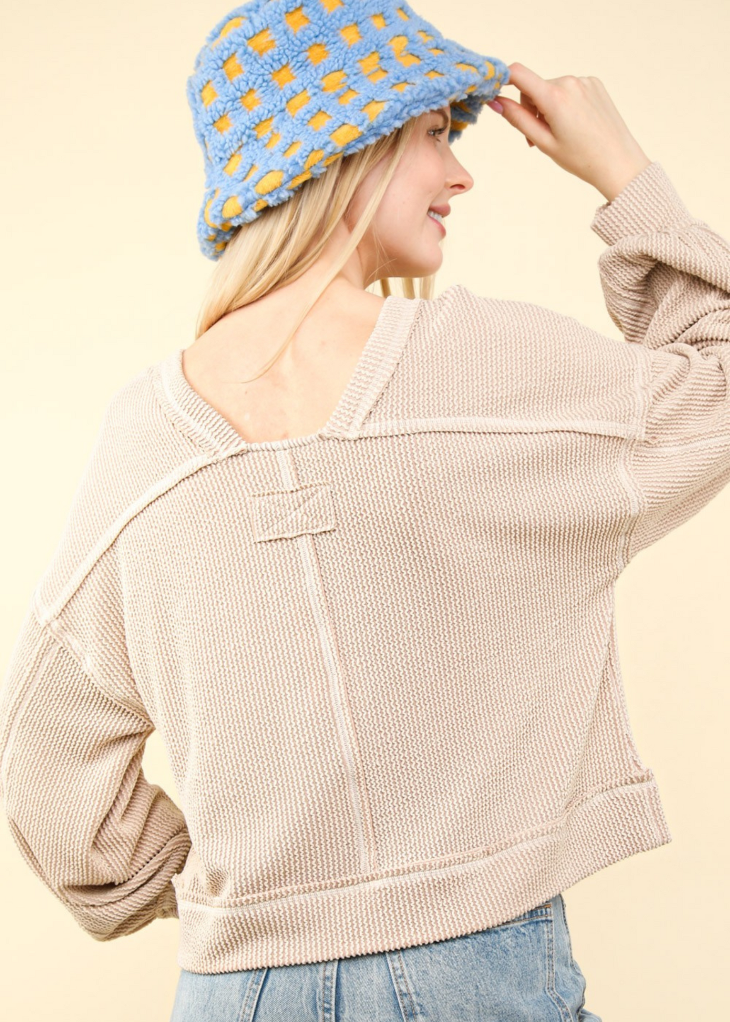SANDY OVERSIZED KNIT TOP: OATMEAL