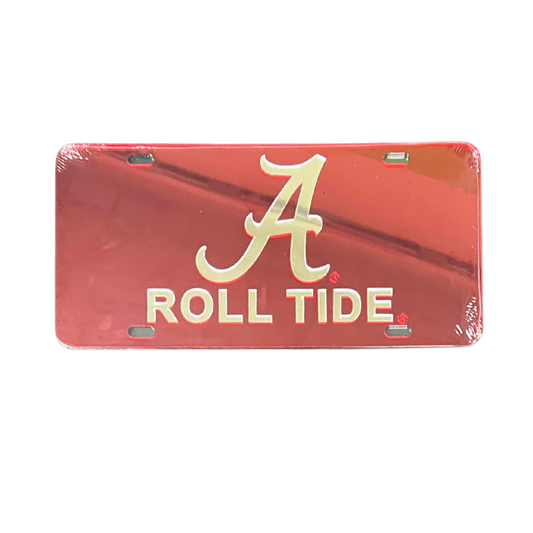 LASER CRIMSON / SILVER ALABAMA ROLL TIDE CAR TAG