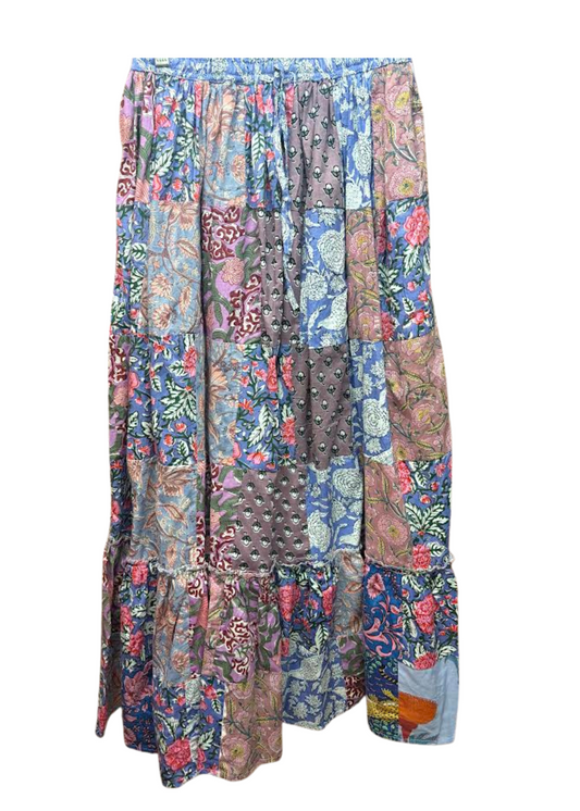 PURPLE PATCHWORK SKIRT