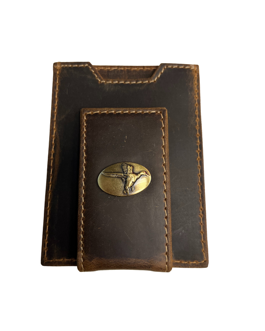CRAZY HORSE FRONT POCKET WALLET- MALLARD