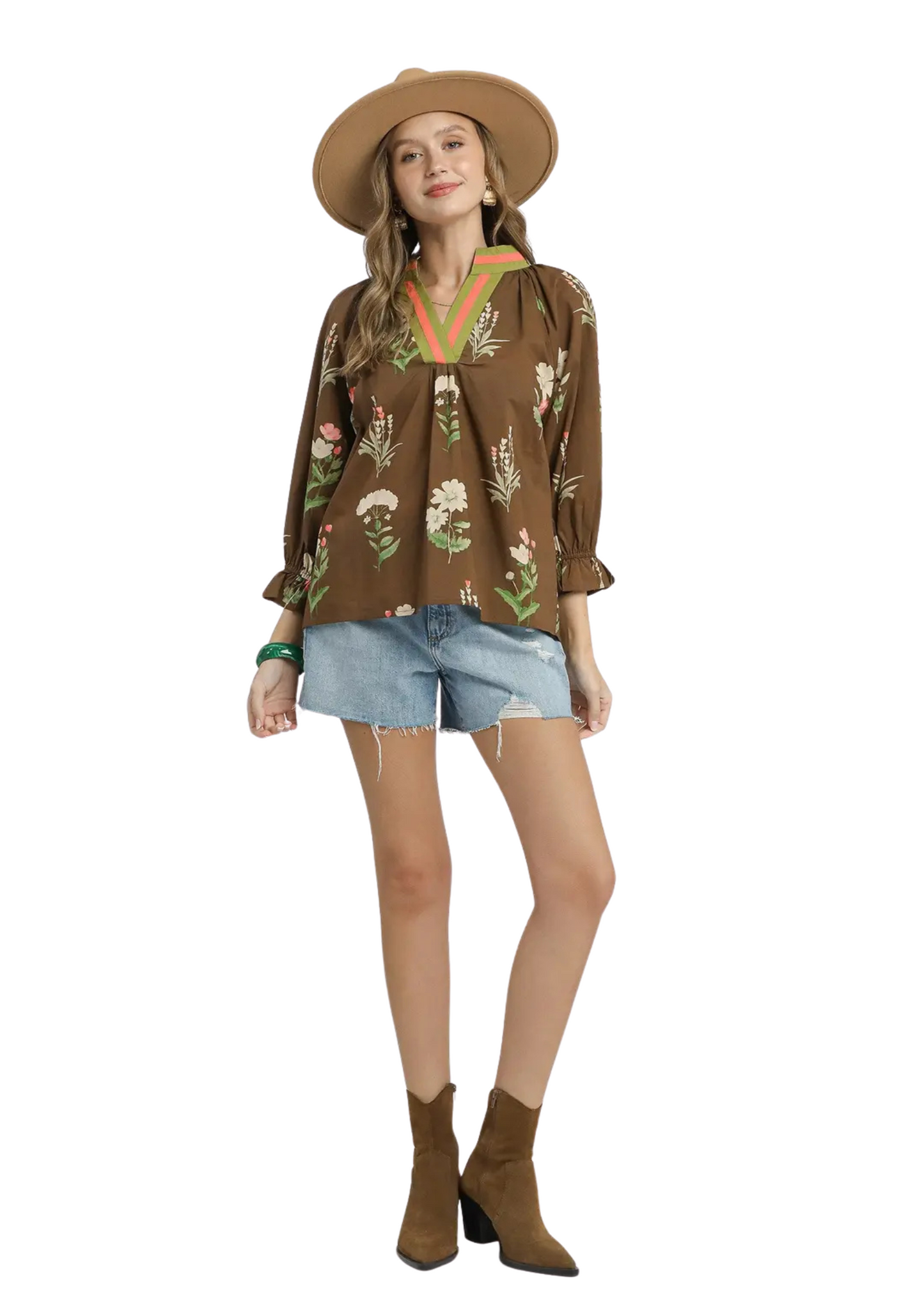 EMMA TOP - BROWN MIX