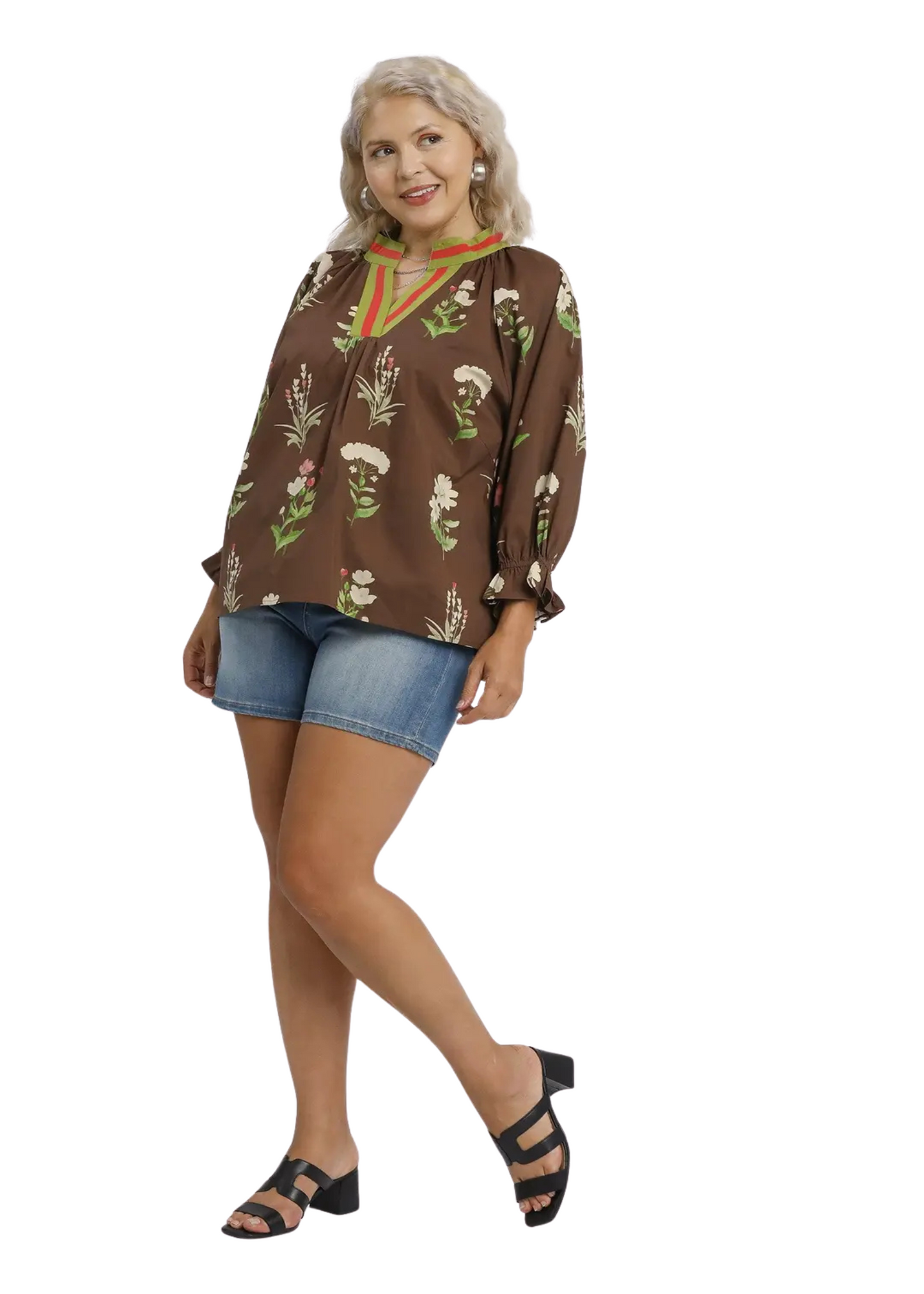 EMMA TOP PLUS- BROWN MIX