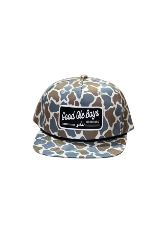 GOOD OLE BOYS ANTLER PATCH HAT- BLUE CAMO