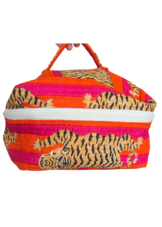 VANITY CASE-PINK AND ORANGE