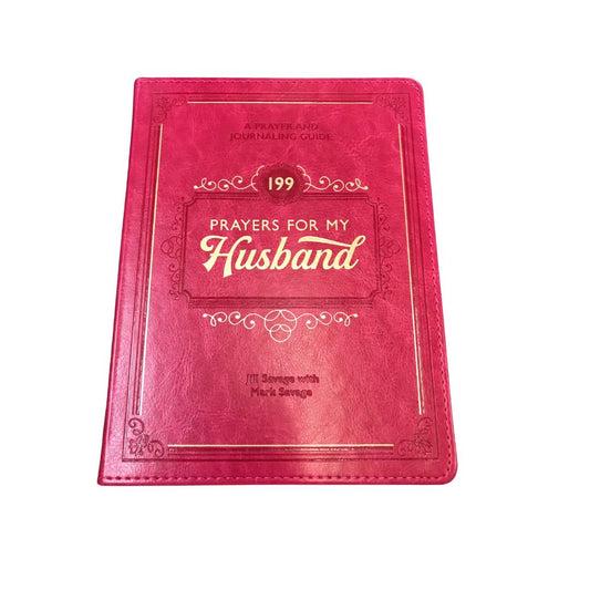 199 Prayer for My Husband Raspberry-Red Faux Leather Prayer and Journaling Guide