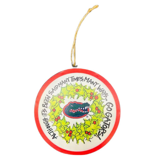 COLLEGIATE ORNAMENT - FLORIDA GATORS 'GO GATORS'
