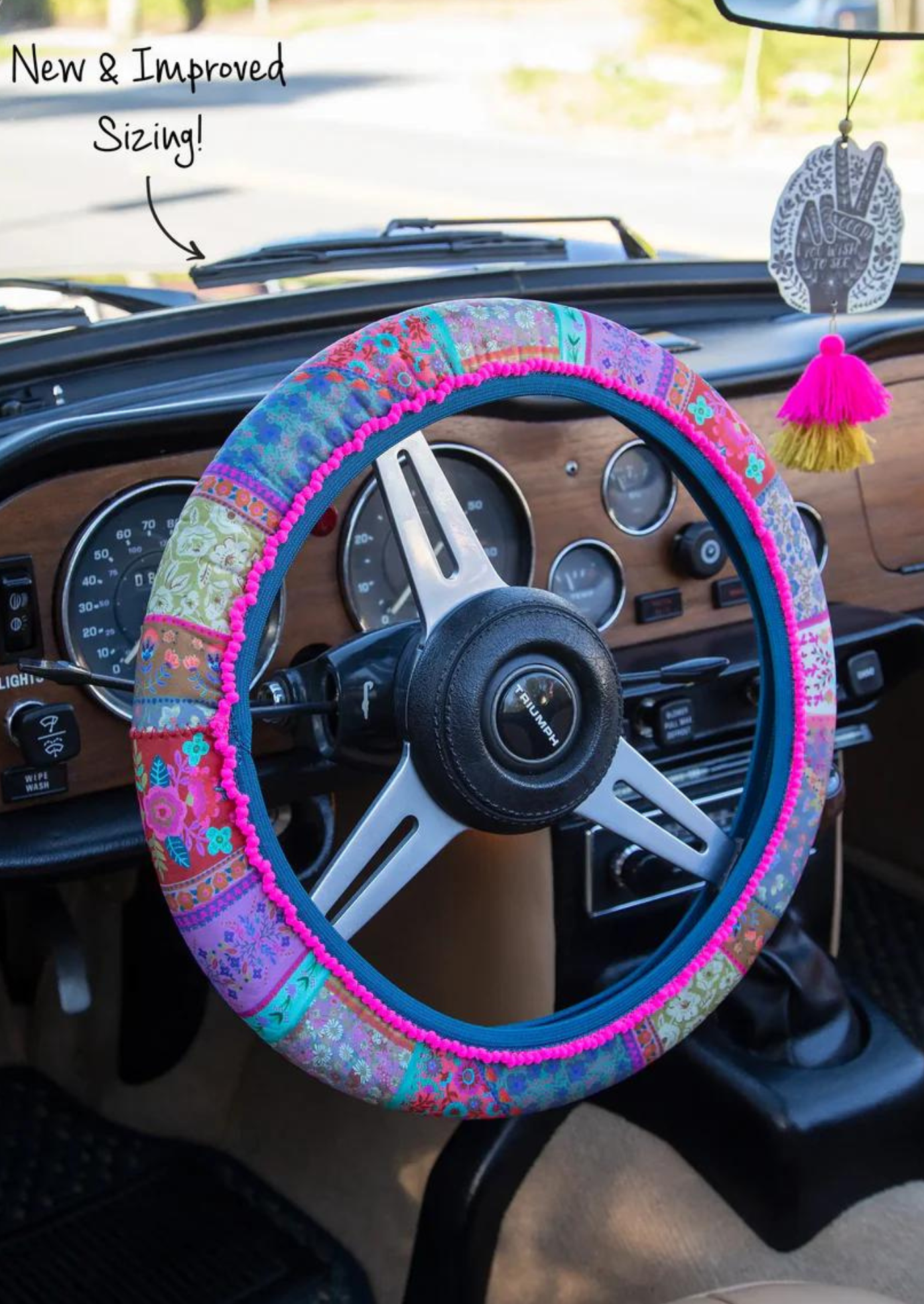 STEERING WHEEL COVER-PATCHWORK