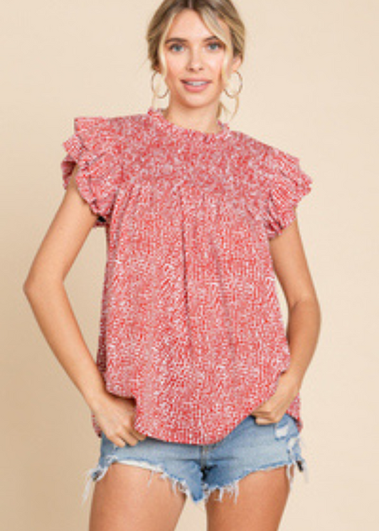 MARRY ME TOP PLUS - TOMATO RED