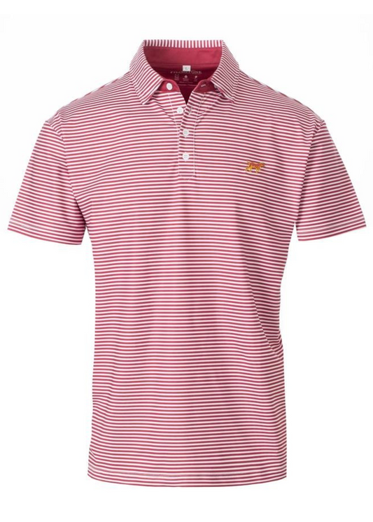 THE MARSHALL PERFORMANCE POLO-RED/WHITE