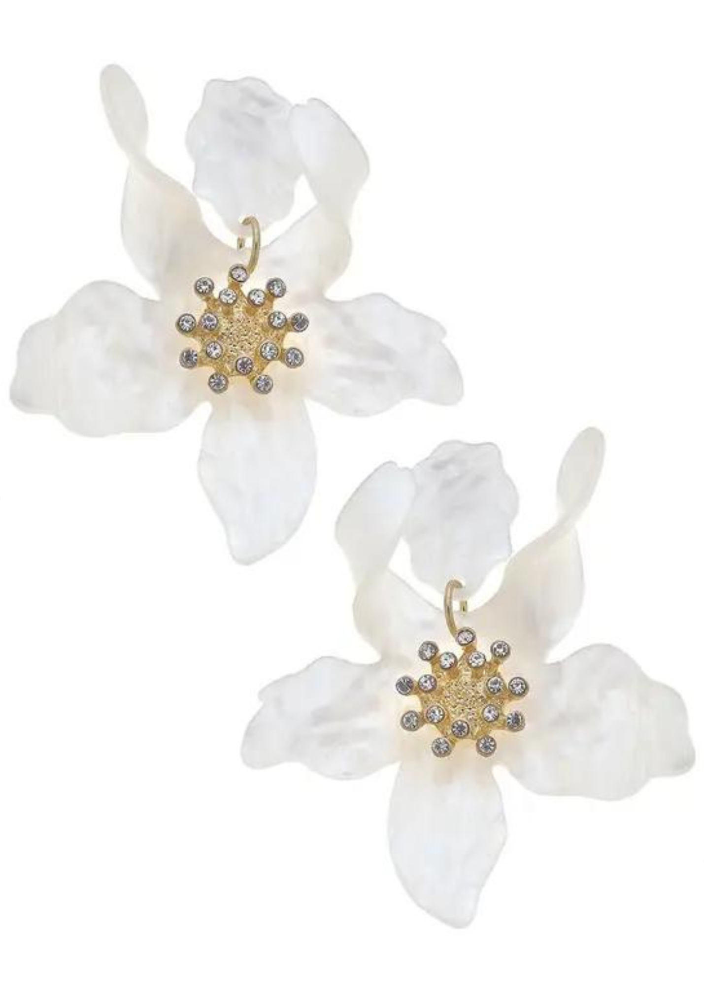 CHLOE RESIN FLOWER STATEMENT EARRINGS