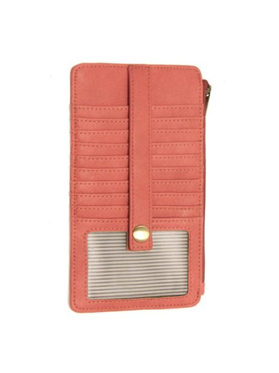 NEW KARA MINI WALLET-BRIGHT CORAL