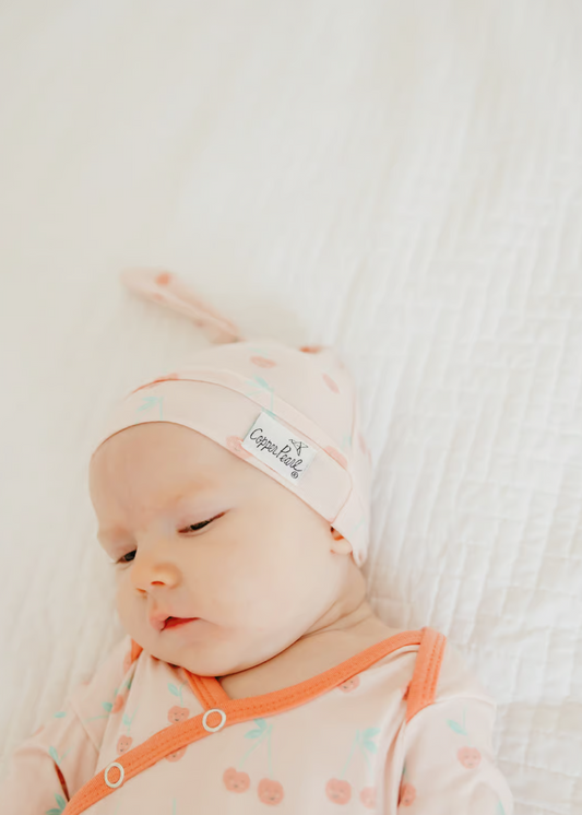 TOP KNOT HAT-CHEERY : 5-18 MONTHS