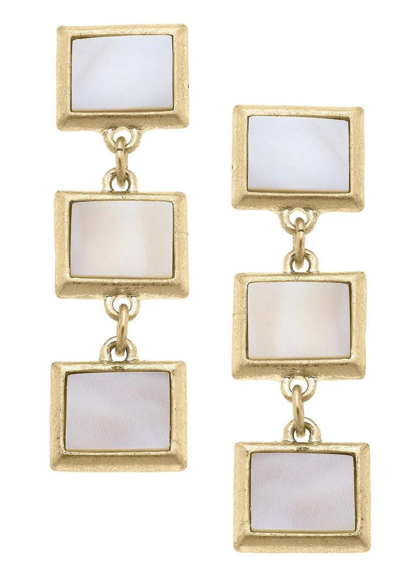 AVA MOTHER OF PEARL LINKED EARRING