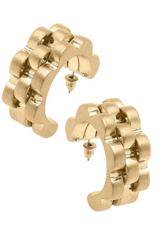 CARTER WATCHBAND CHUNKY HOOP EARRING