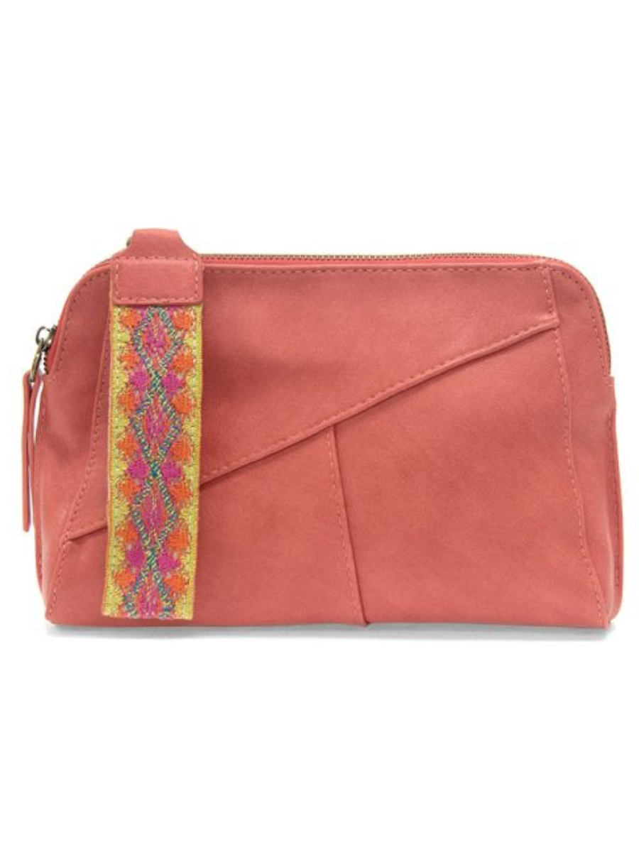 GIGI CROSSBODY W/ WOVEN WRISTLE-BRIGHT CORAL