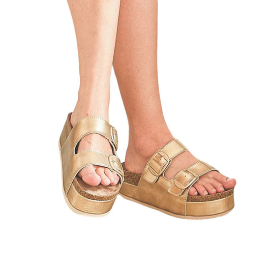 GOLD PLATFORM SANDAL