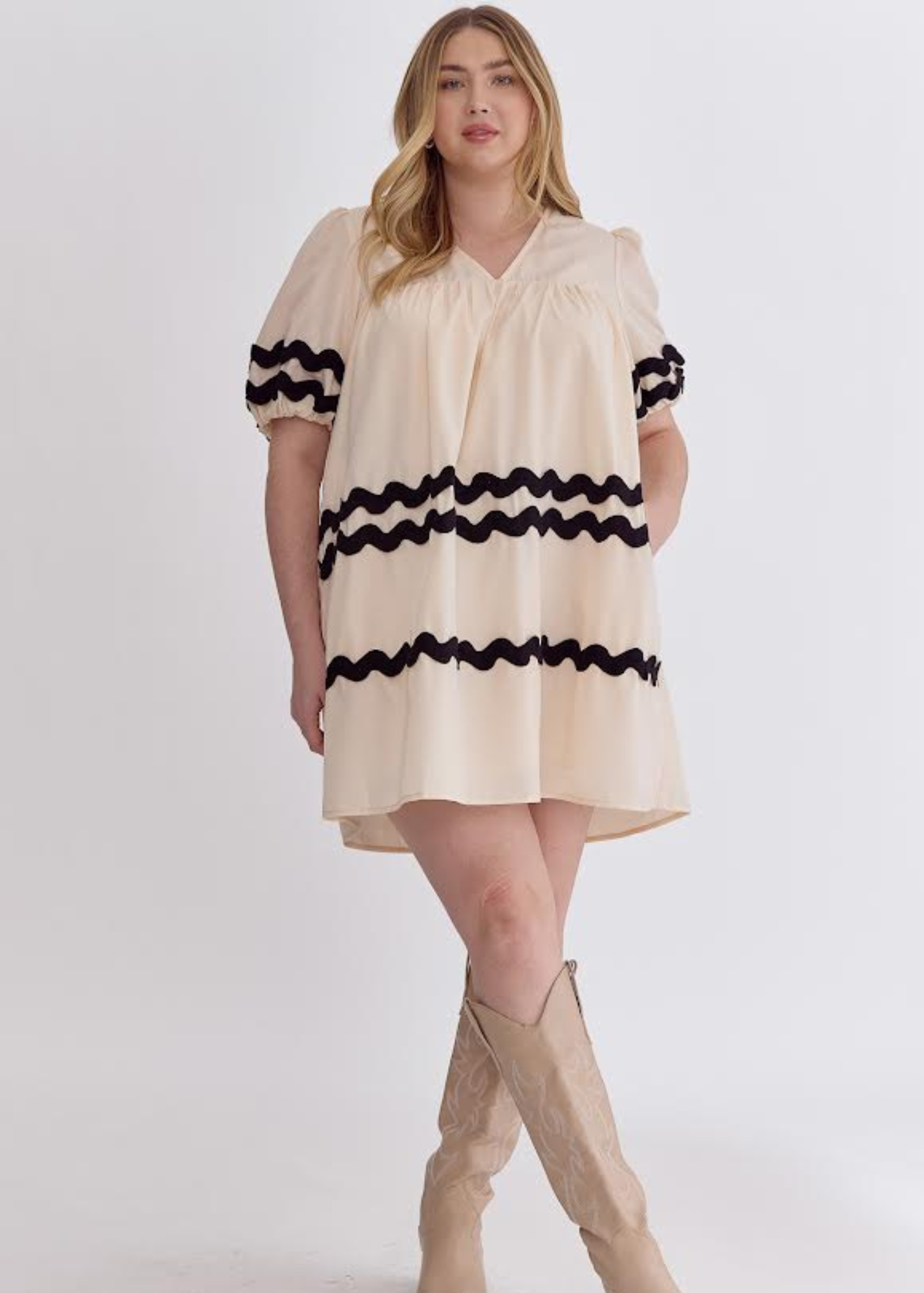 MADELYN DRESS IN ECRU