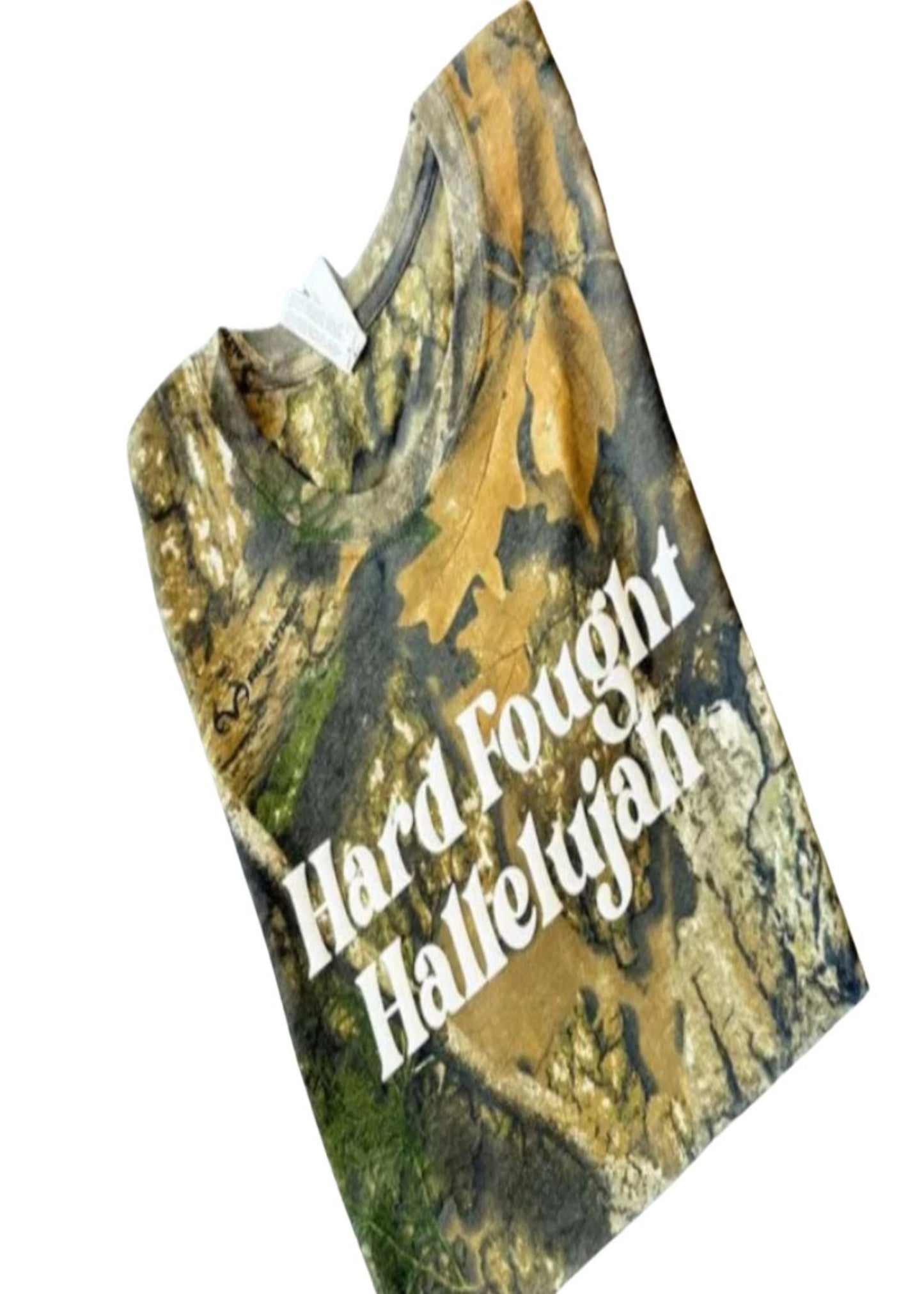 HARD FOUGHT HALLELUJAH CAMO PUFF GRAPHIC TEE