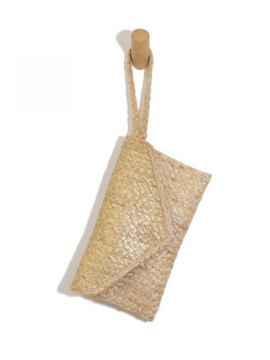 ROXY JUTE WRISTLET-METALLIC