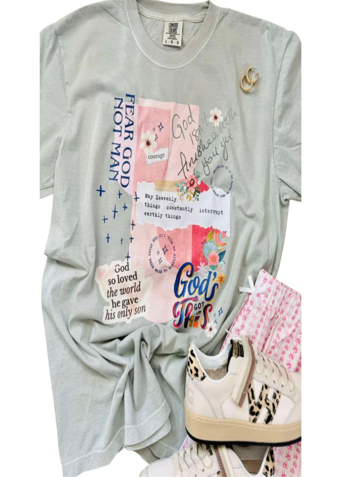 FAITH THINGS COLLAGE TEE-BAY