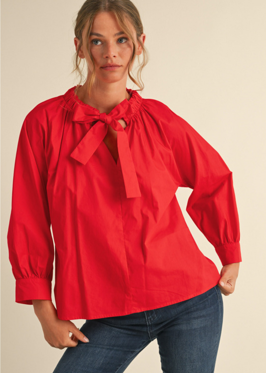 MARGARET TOP-RED