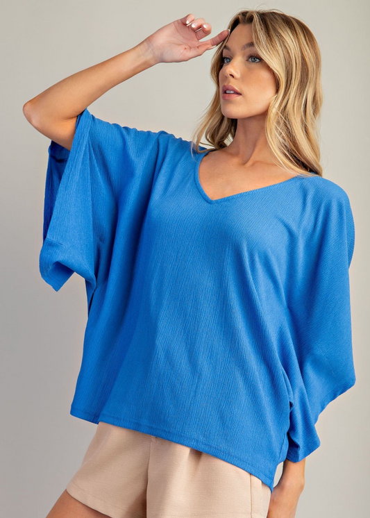 KENZ KIMONO TOP IN BLUE