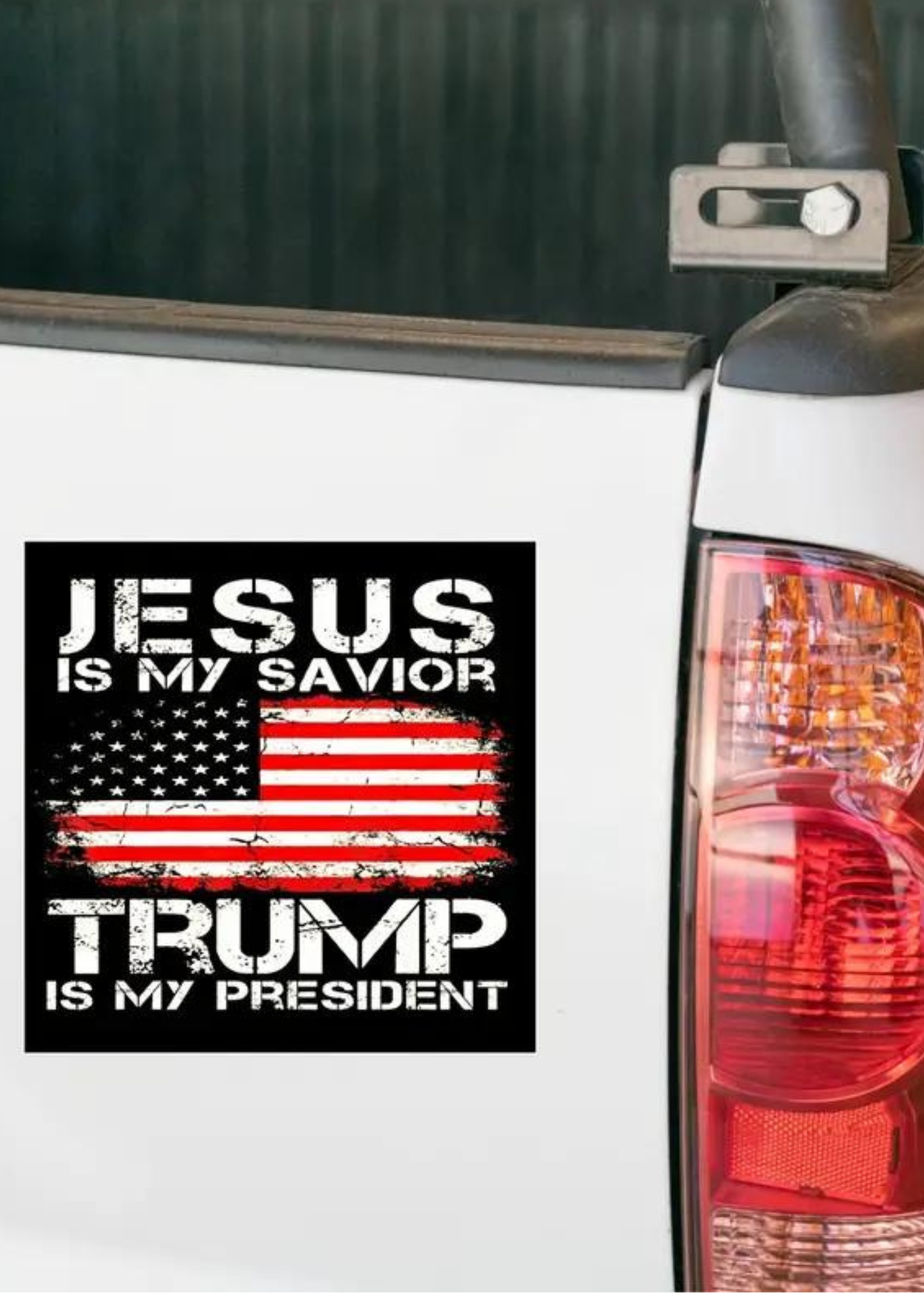 TRUMP AMERICAN FLAG STICKER