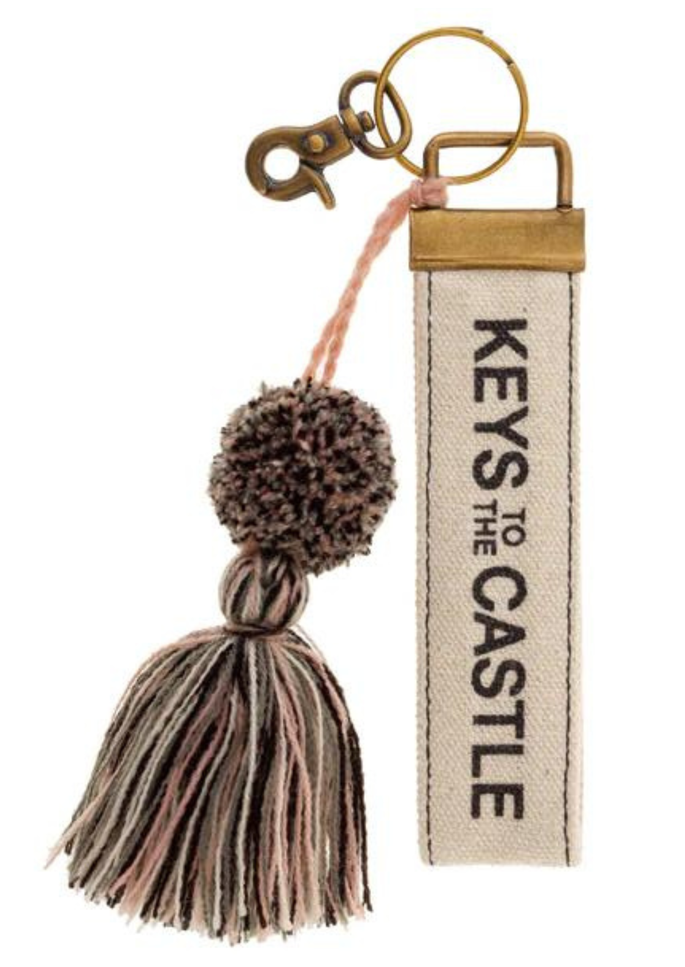 CANVAS TASSEL KEY CHAIN-CASTLE