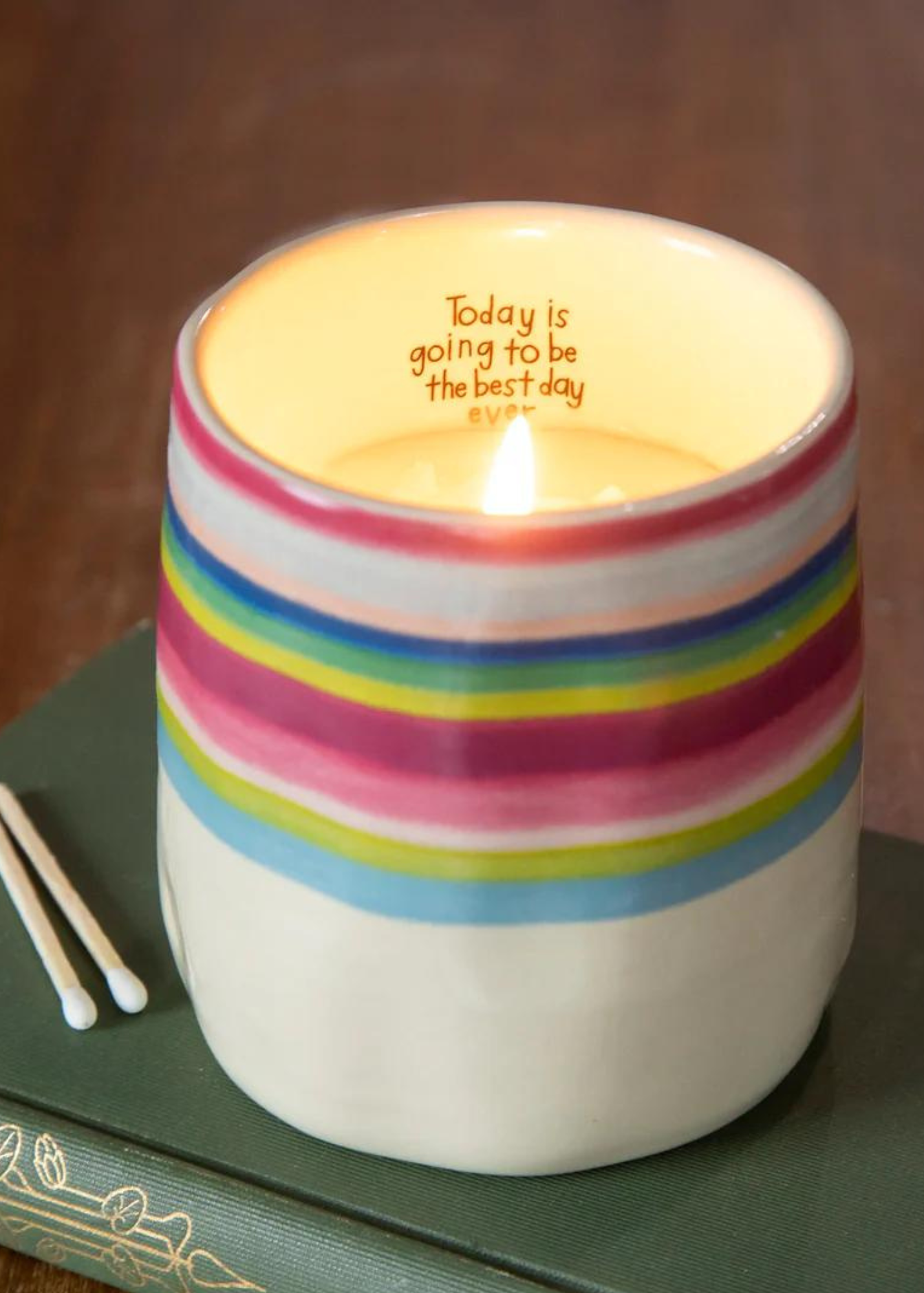 SECRET MESSAGE CANDLE- TODAY IS GOING TO BE THE BEST