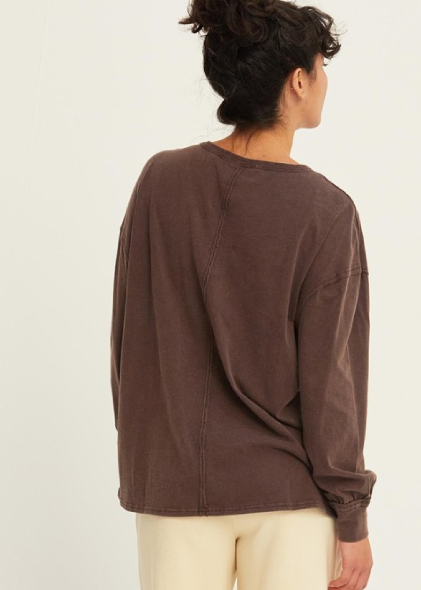 CAMI POCKET TEE- ESPRESSO