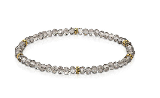 PETITE CRYSTAL BEADED BRACELET - BLACK DIAMOND MIX