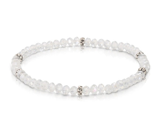 PETITE CRYSTAL BEADED BRACELET - CLEAR
